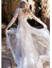 Ivory Lace Tulle Romantic Wedding Dress With Jacket